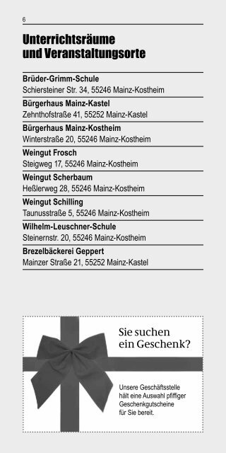 6 Unterrichtsraume Und V