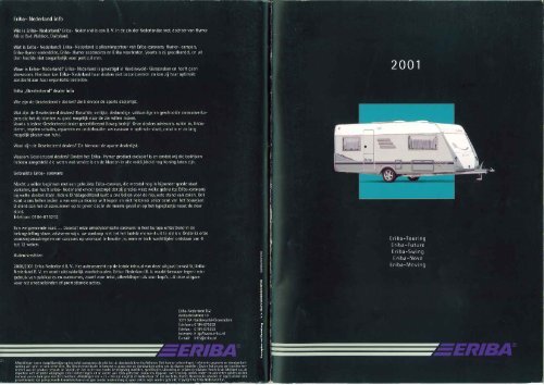 Eriba caravanprogramma 2001 - ERIBA-HYMER Nederland