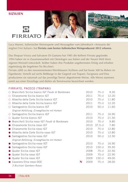 fischers weinliste 2012 | 2013 - Fischer Weine