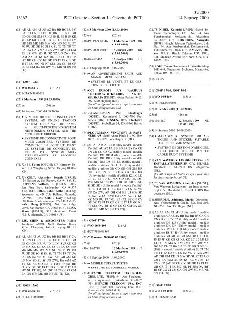 section 1 - World Intellectual Property Organization