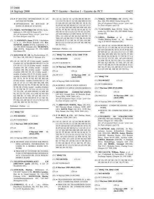 section 1 - World Intellectual Property Organization