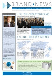 neu: die expertenteams - CCL Label