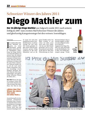Schweizer Winzer des Jahres 2011 - Mathier