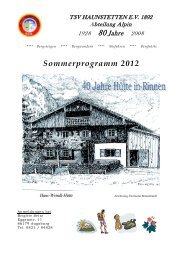 Sommerprogramm 2012 - TSV Haunstetten