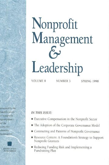Nonprofit management and leadership Spring 98 - Your "Home Page"