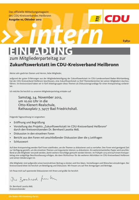 Oktober 2012 - CDU Kreisverband Heilbronn