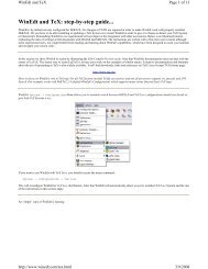 WinEdt and TeX: step-by-step guide...