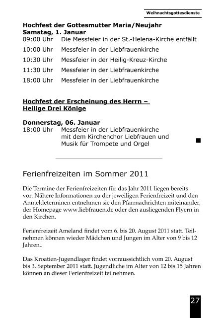 Pfarrbrief als PDF-Download - Katholische Pfarrgemeinde Liebfrauen