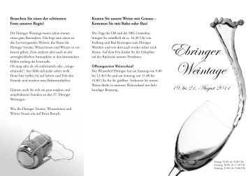 Ebringer Weintage - Winzerhof Ebringen