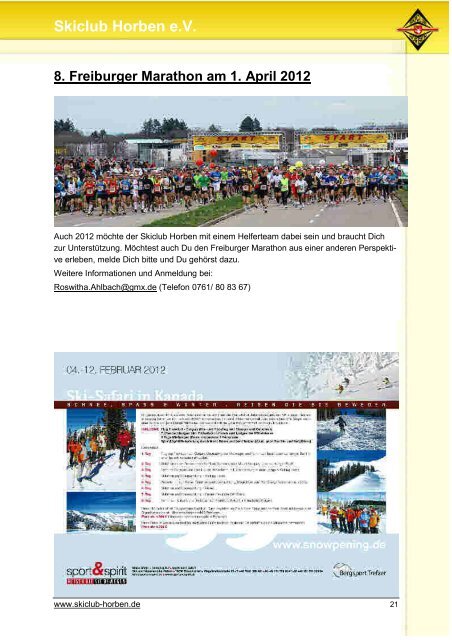 Winterprogramm 2012 - Skiclub Horben eV