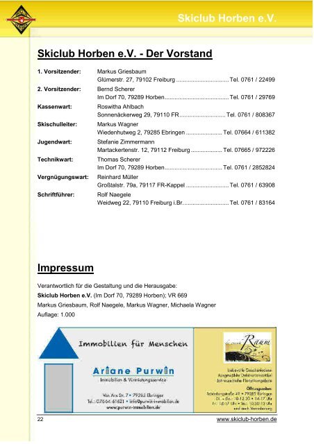 Winterprogramm 2012 - Skiclub Horben eV