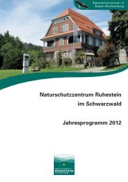 Naturschutzzentrum Ruhestein im Schwarzwald Jahresprogramm ...