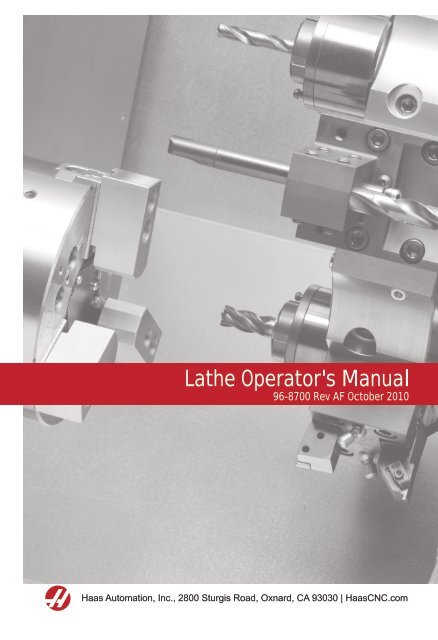 Haas Mill  CNC VF Series Programming Training Manual *901 