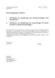 Richtlinien zur Gewährung von Annex-Leistungen nach SGB ... - Erfurt