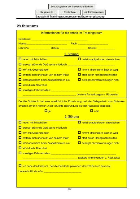 Schulprogramm der Inselschule Borkum Hauptschule ...