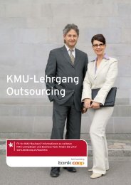 KMU-Lehrgang Outsourcing.indd - Bank Coop