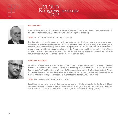 Der Weg in die CLOUD - CLOUDkongress