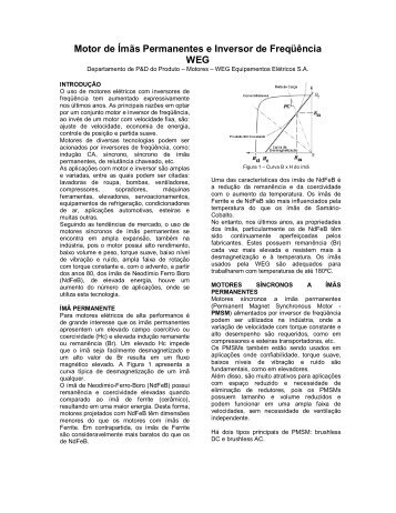 Motor de Ímãs Permanentes e Inversor de Freqüência WEG