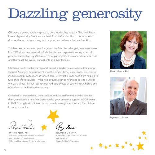 Dazzling generosity