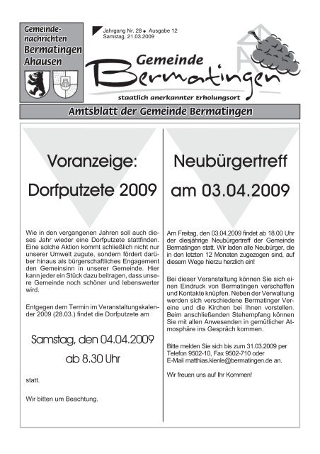 Dorfputzete 2009 - Bermatingen