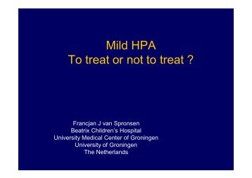 Mild HPA To treat or not to treat ? - Serono Symposia International