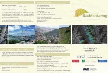 Flyer - Tagung "GeoMonitoring"