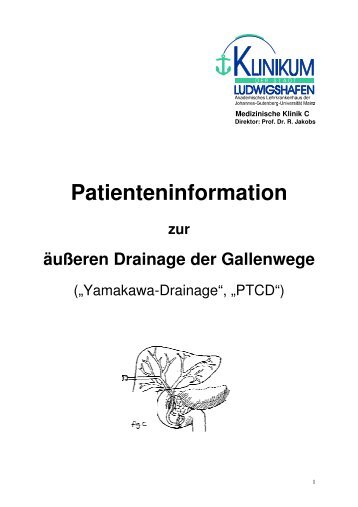 Gallengangs-Drainage - Klinikum der Stadt Ludwigshafen