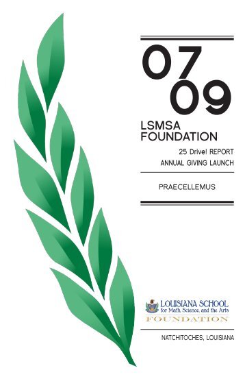lsmsa foundation - Louisiana School for Math, Science, and the Arts