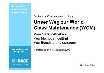 BASF Maintainer 2006-Präsentation World Class - T.A. Cook
