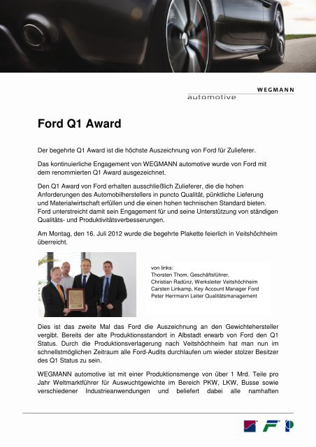 120719_WA Ford Q1 Award - WEGMANN automotive