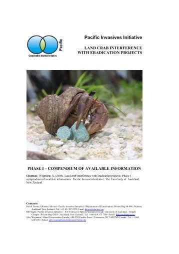 Pacific Invasives Initiative - IUCN Invasive Species Specialist Group