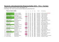 Deutsche Jahresbestenliste Bogenschießen 2012 - 70 m