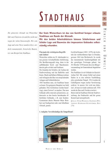 Stadthaus und Stadtkirche - Schule Winterthur