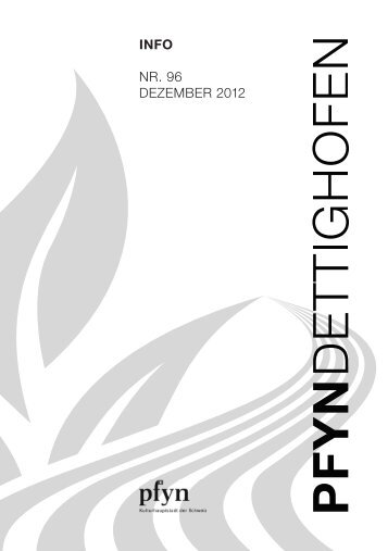 INFO Nr. 96 Dezember 2012 [PDF, 4.00 MB - Gemeinde Pfyn