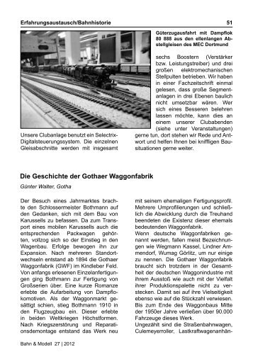 Lesen Sie hier den Beitrag über die Gothaer - Bahn & Modell