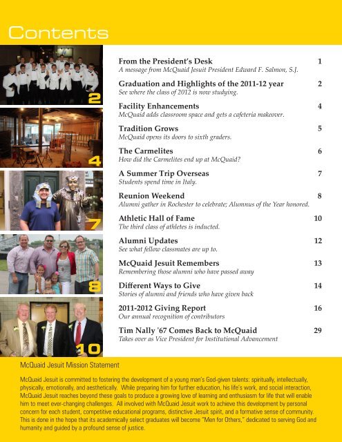 IN THIS ISSUE - McQuaid Jesuit High School