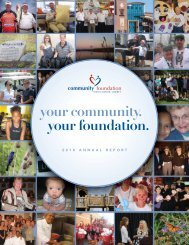 your community. your foundation. - Community Foundation of West ...