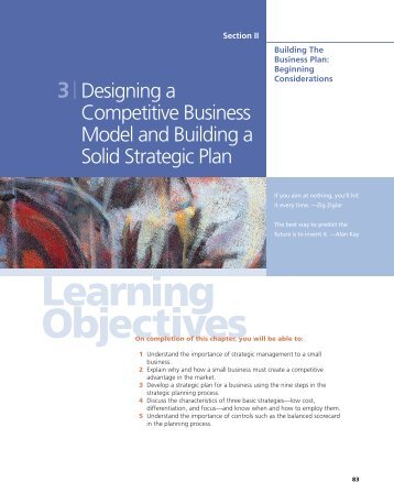 3 Designing a Competitive Business Model and Building a Solid ...