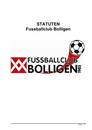 STATUTEN FC BOLLIGEN