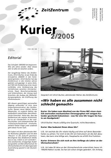 Kurier 2005/2 - ZeitZentrum