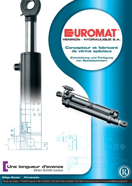 Concepteur et fabricant de vérins spéciaux - Euromat