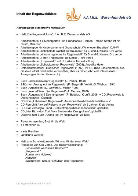 Regenwald-Kiste (pdf) - faire