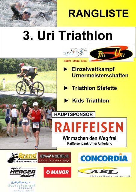 3. Uri Triathlon - ALGE-TIMING Schweiz