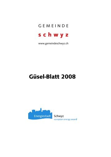 Güselblatt 08-Gesamtausgabe - Gemeinde Schwyz