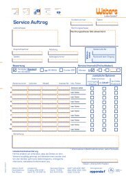 Service Auftrag - Webers GmbH