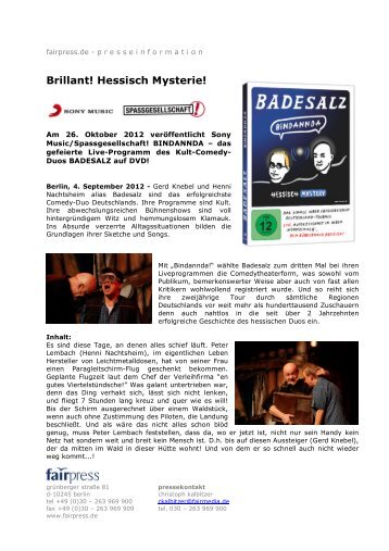 dvd "badesalz - bindannda"