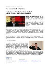 Das wahre Wulff-Interview Die Kultshow 