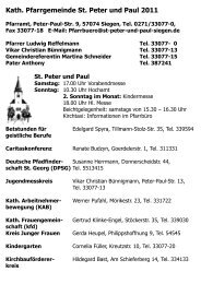 Kath. Pfarrgemeinde St. Peter und Paul 2011