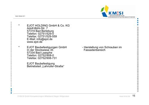 Standortinformationen - Kompetenzregion Mittelstand Siegen ...