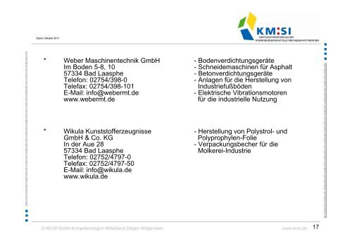 Standortinformationen - Kompetenzregion Mittelstand Siegen ...